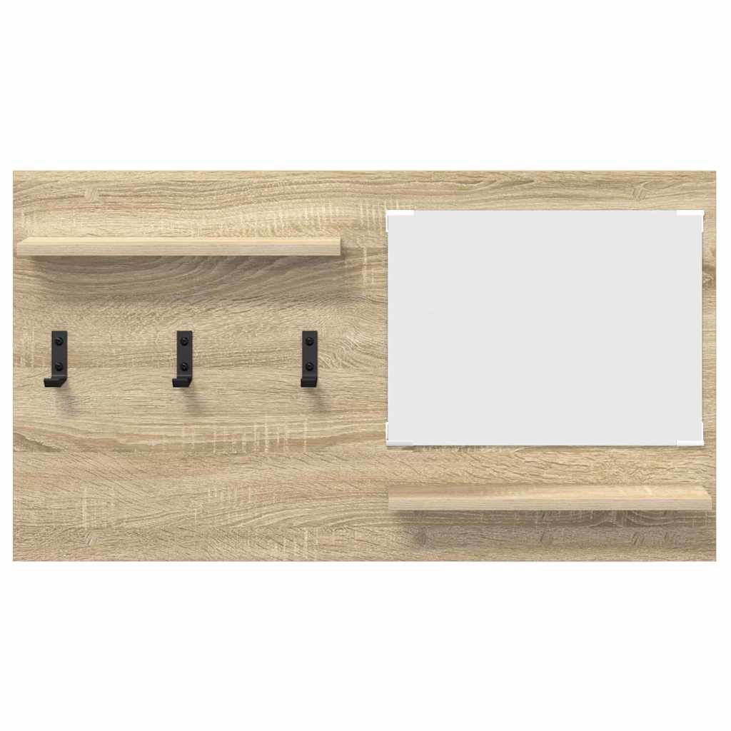 Porte-manteau mural avec étagère Chêne sonoma 90 x 10 x 50 cm - XIOS