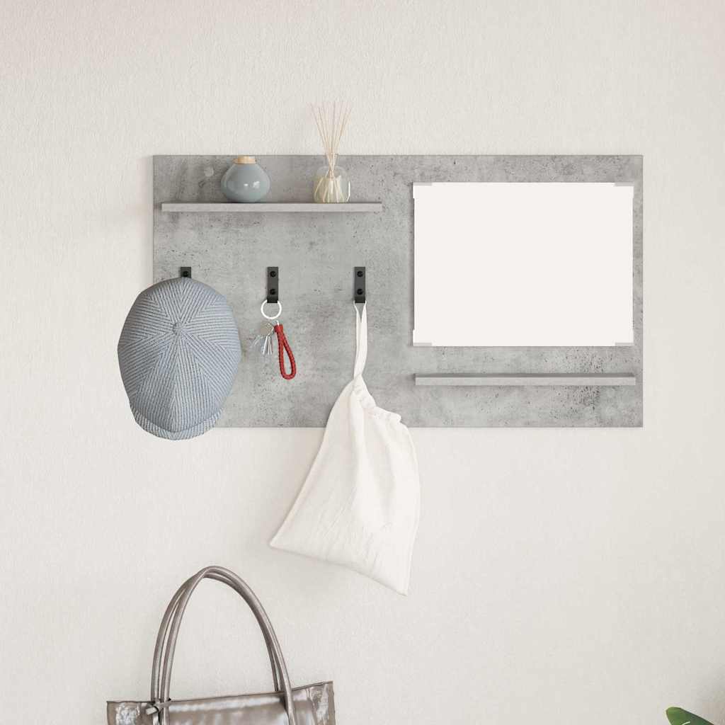 Porte-manteau mural avec étagère Gris béton 90 x 10 x 50 cm - XIOS