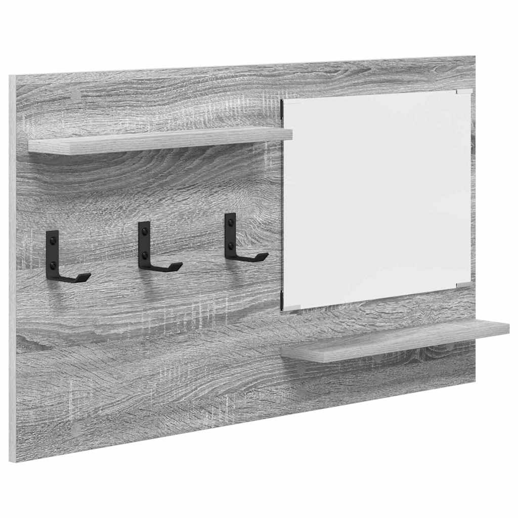 Porte-manteau mural avec étagère Sonoma gris 90 x 10 x 50 cm - XIOS