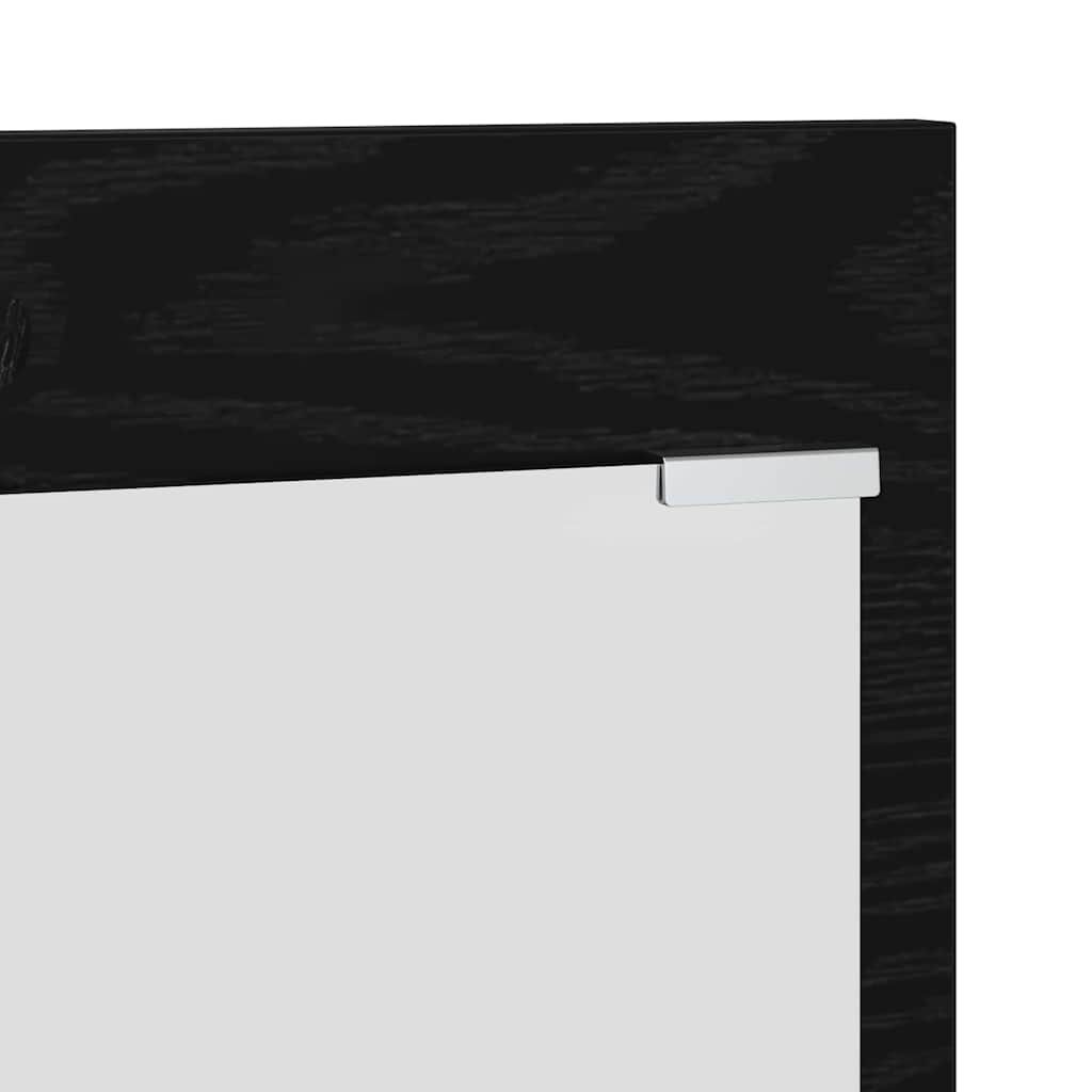 Porte-manteau mural avec étagère Chêne noir 70 x 10 x 90 cm - XIOS