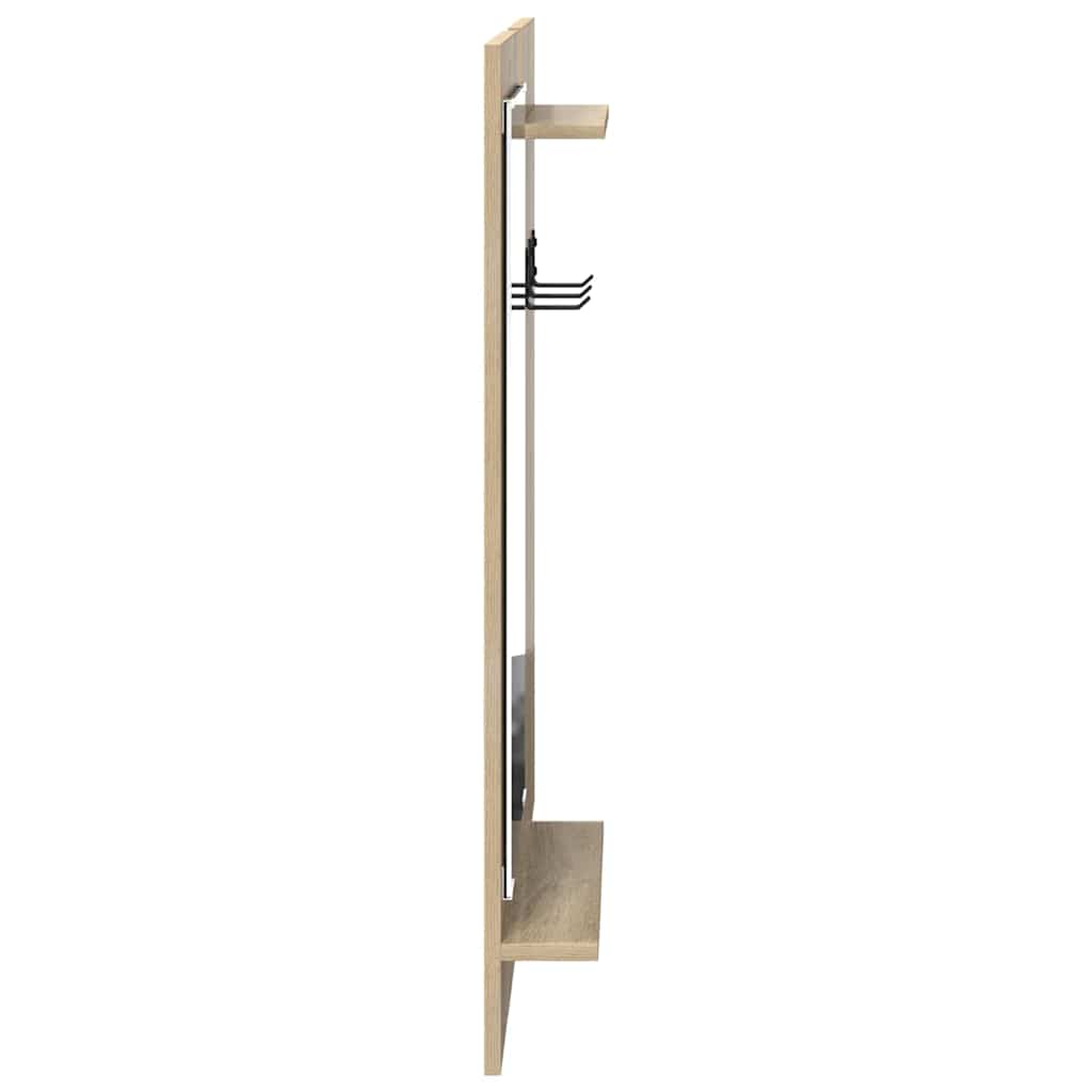Porte-manteau mural avec étagère Chêne sonoma 70 x 10 x 90 cm - XIOS