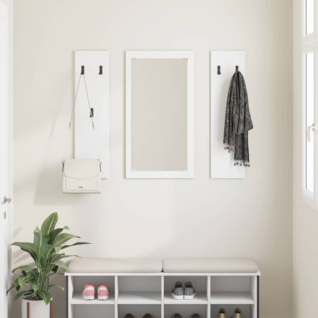 Porte-manteau mural Blanc 96 x 1,5 x 90 cm Bois d'ingénierie - XIOS