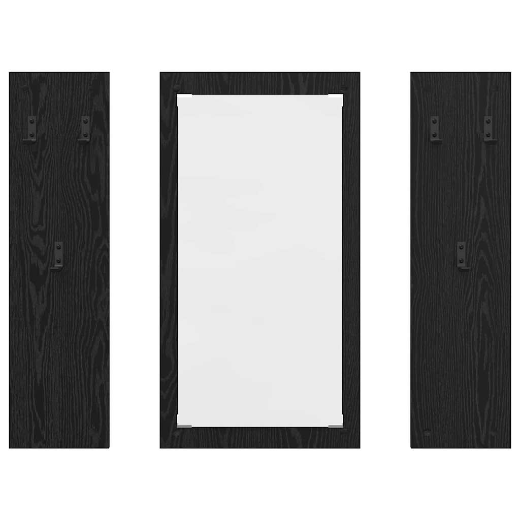 Porte-manteau mural Montage mural Chêne noir 96 x 1,5 x 90 cm - XIOS