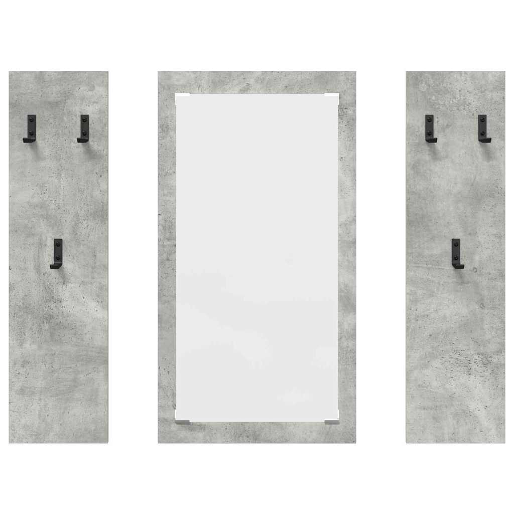Porte-manteau mural Montage mural Gris béton 96 x 1,5 x 90 cm - XIOS