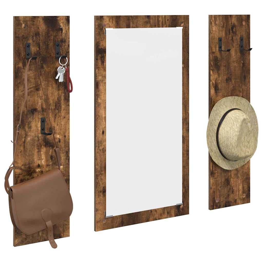 Porte-manteau mural Montage mural Chêne fumé 96 x 1,5 x 90 cm - XIOS