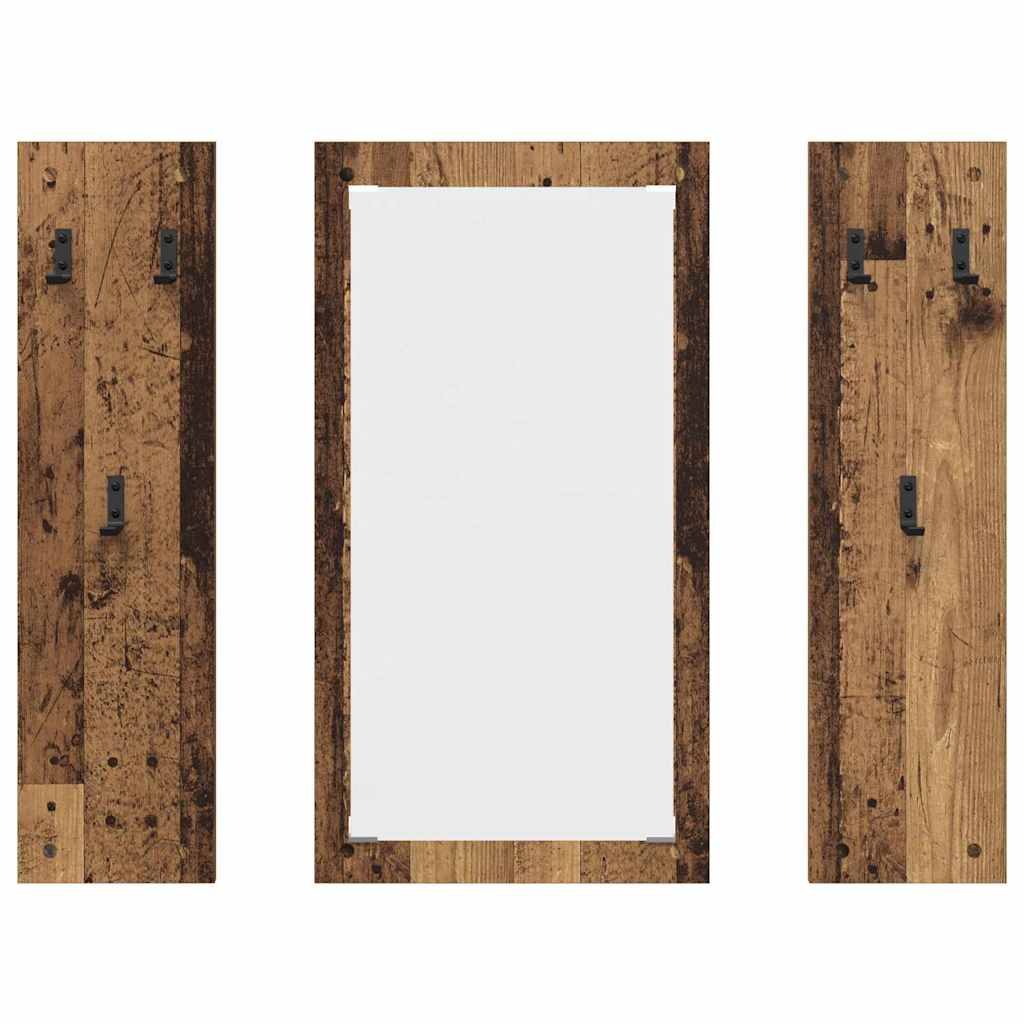 Porte-manteau mural Montage mural Bois ancien 96 x 1,5 x 90 cm - XIOS