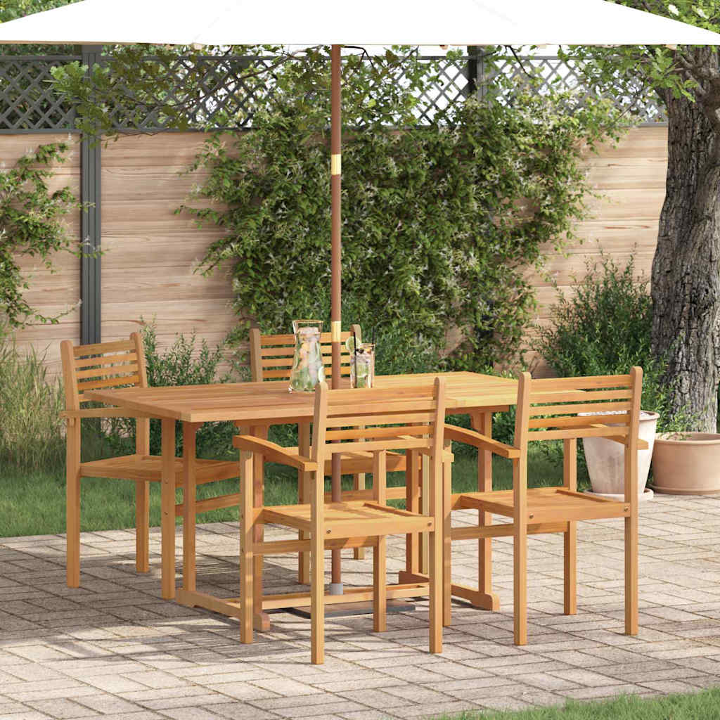 Ensemble de salle à manger pour jardin 5 pcs Naturel - XIOS