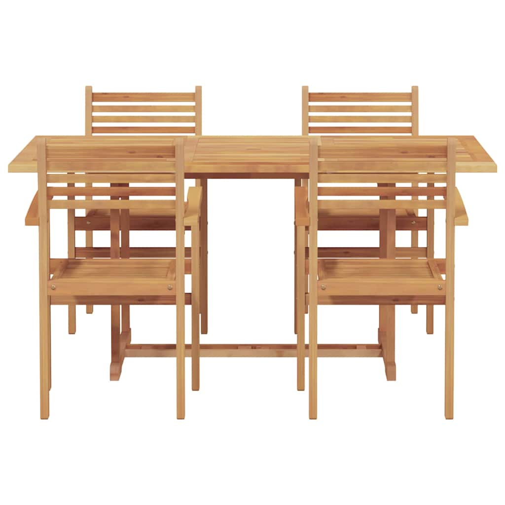 Ensemble de salle à manger pour jardin 5 pcs Naturel - XIOS
