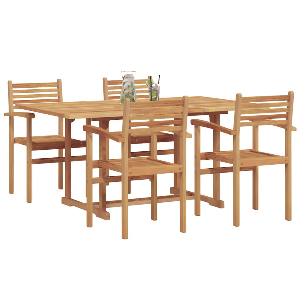 Ensemble de salle à manger pour jardin 5 pcs Naturel - XIOS