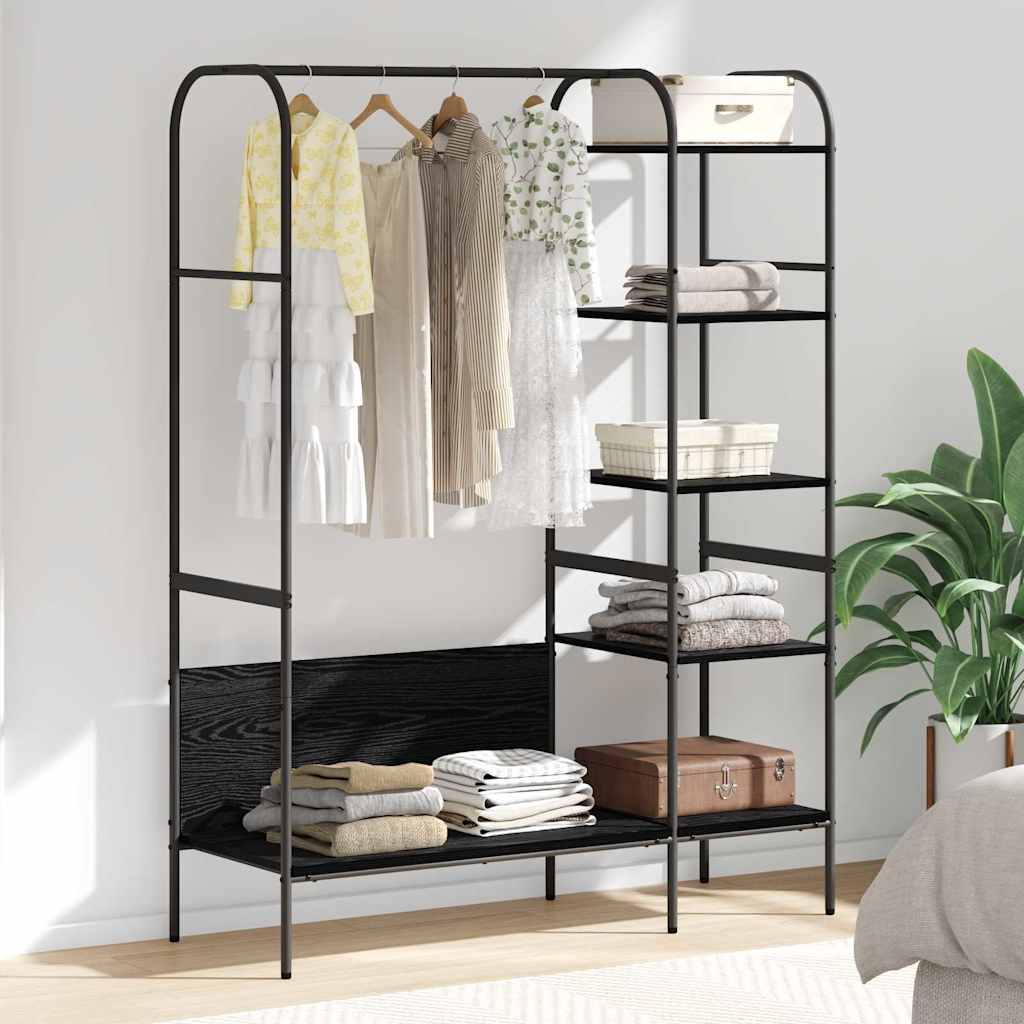 Porte-vêtements Noir 120 x 44 x 160 cm Bois d'ingénierie - XIOS