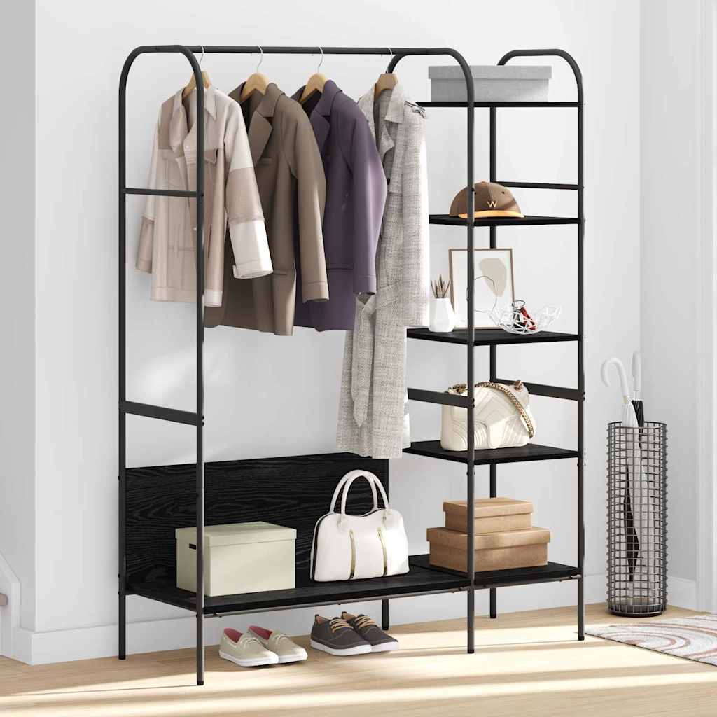 Porte-vêtements Noir 120 x 44 x 160 cm Bois d'ingénierie - XIOS