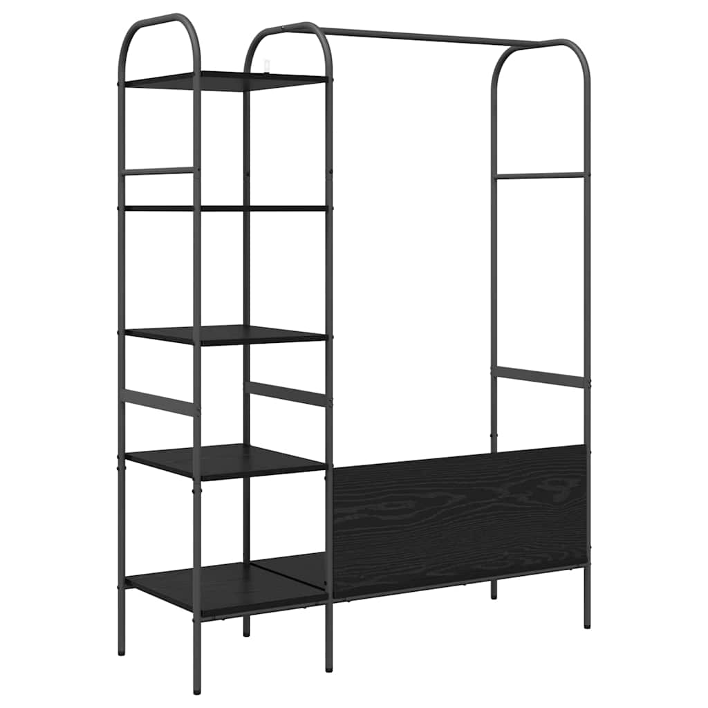 Porte-vêtements Noir 120 x 44 x 160 cm Bois d'ingénierie - XIOS