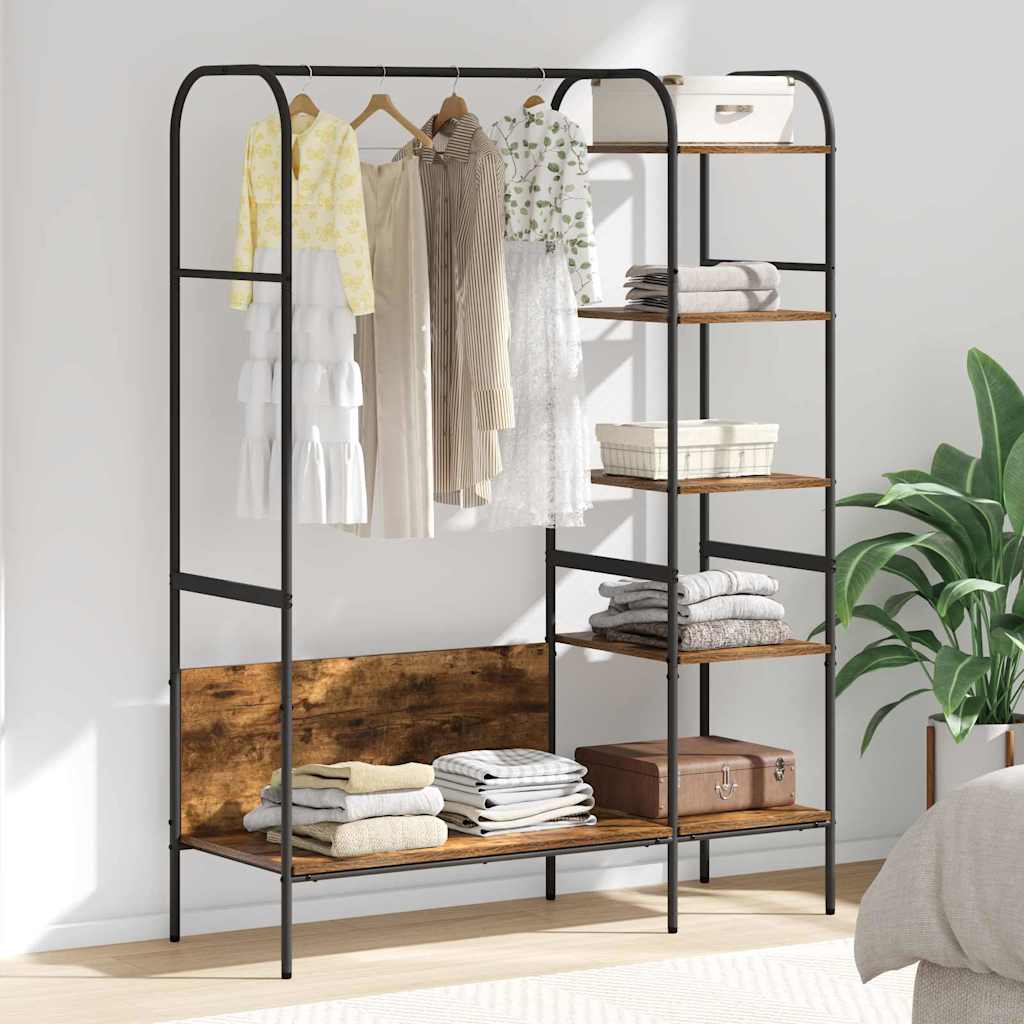Porte-vêtements Chêne brun 120 x 44 x 160 cm Bois d'ingénierie - XIOS