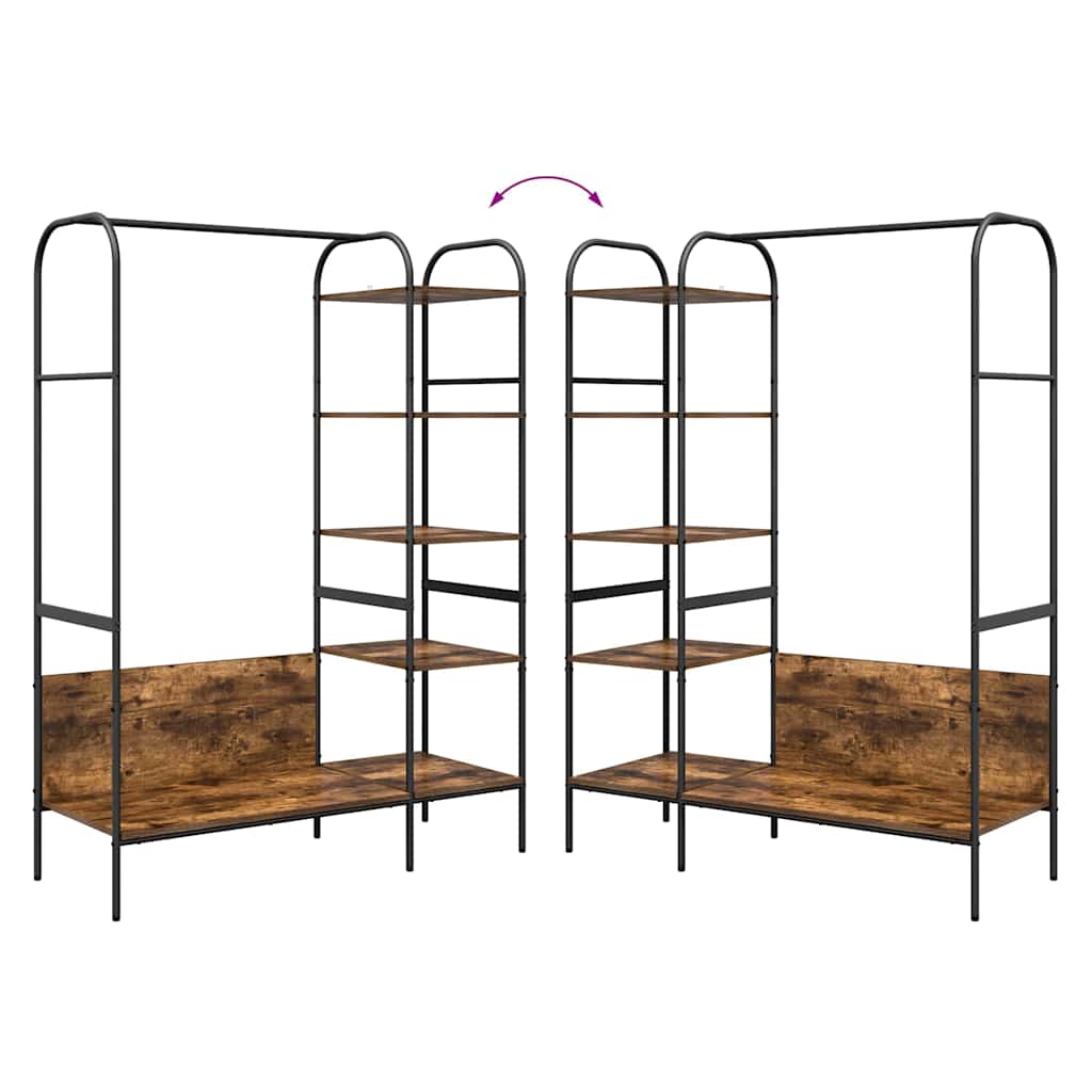 Porte-vêtements Chêne brun 120 x 44 x 160 cm Bois d'ingénierie - XIOS