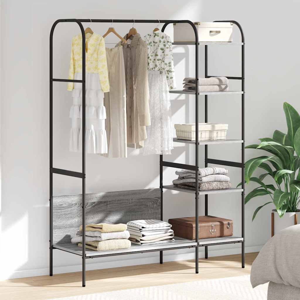 Porte-vêtements Gris 120 x 44 x 160 cm Bois d'ingénierie - XIOS