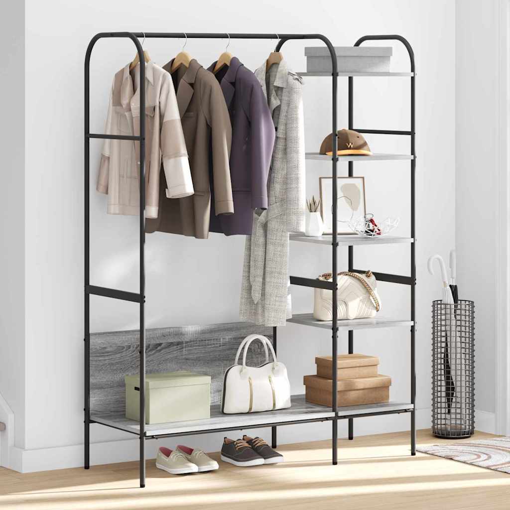 Porte-vêtements Gris 120 x 44 x 160 cm Bois d'ingénierie - XIOS