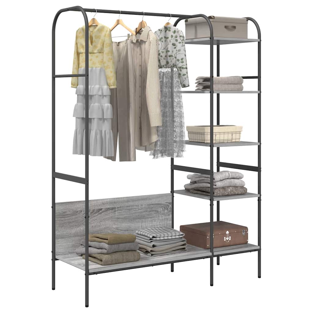 Porte-vêtements Gris 120 x 44 x 160 cm Bois d'ingénierie - XIOS