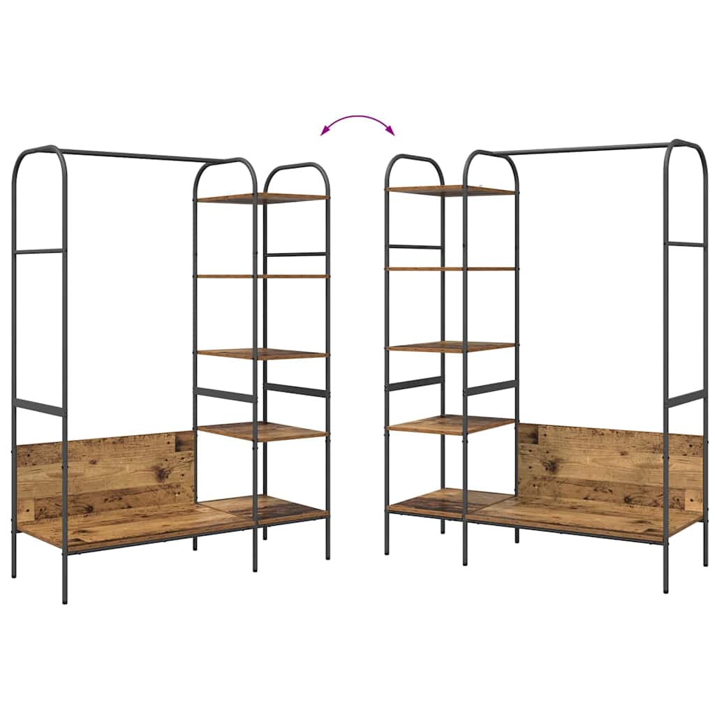 Porte-vêtements Marron 120 x 44 x 160 cm Bois d'ingénierie - XIOS