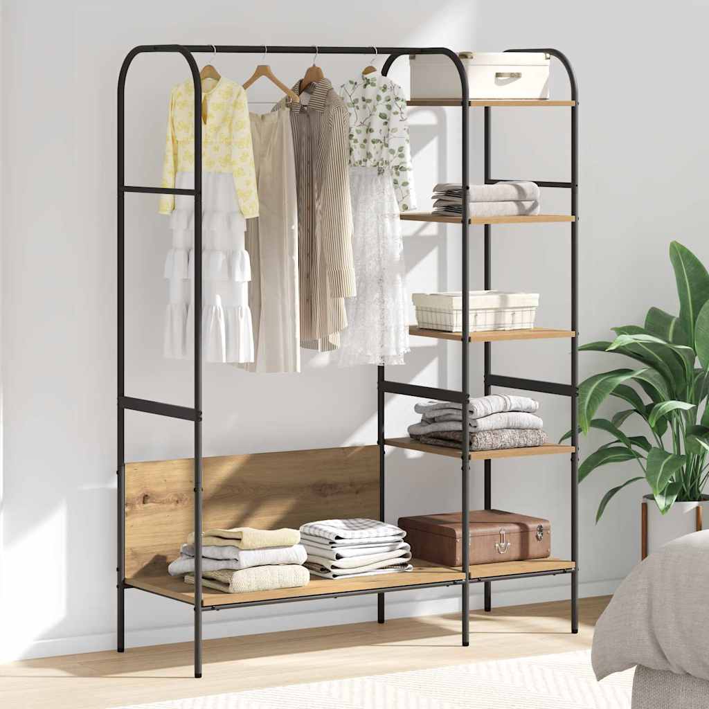 Porte-vêtements Beige 120 x 44 x 160 cm Bois d'ingénierie - XIOS