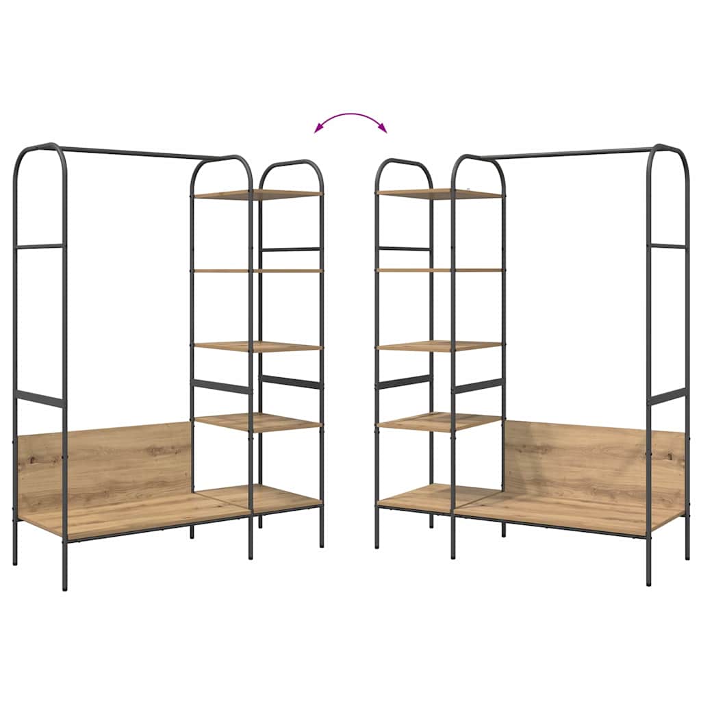 Porte-vêtements Beige 120 x 44 x 160 cm Bois d'ingénierie - XIOS