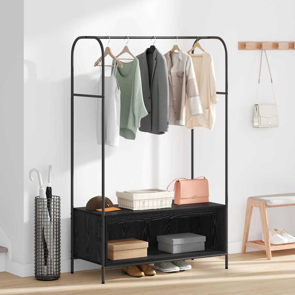 Porte-vêtements Noir 100 x 44 x 160 cm Bois d'ingénierie - XIOS