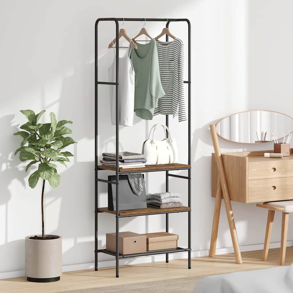Porte-vêtements Bois ancien 60 x 30 x 171 cm Bois d'ingénierie