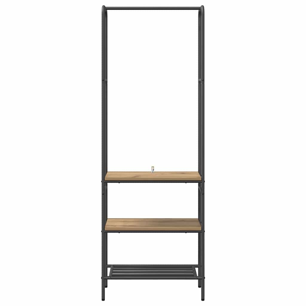 Porte-vêtements Chêne artisanal 60 x 30 x 171 cm - XIOS