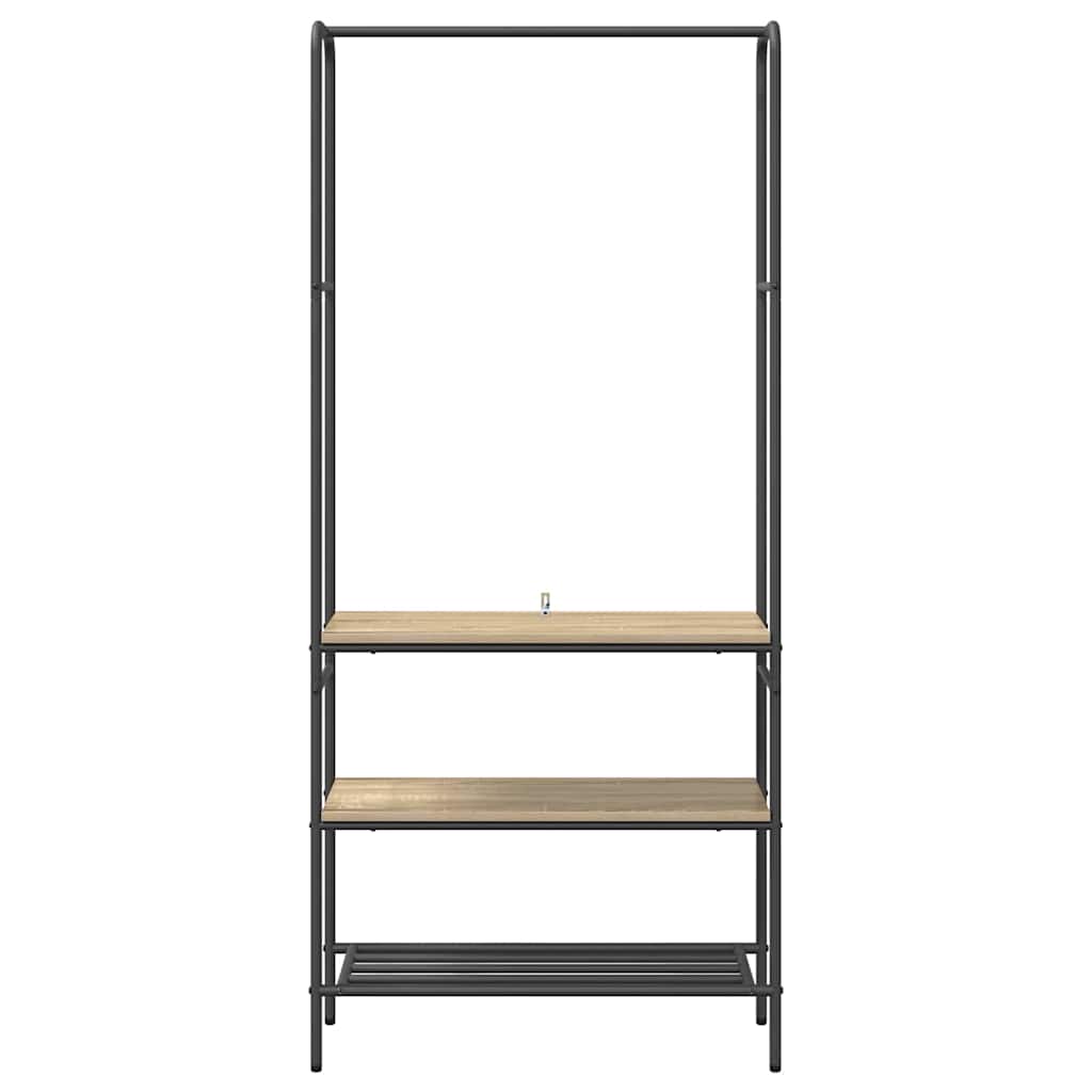 Portant à vêtements avec étagères Chêne sonoma 77 x 30 x 171 cm - XIOS