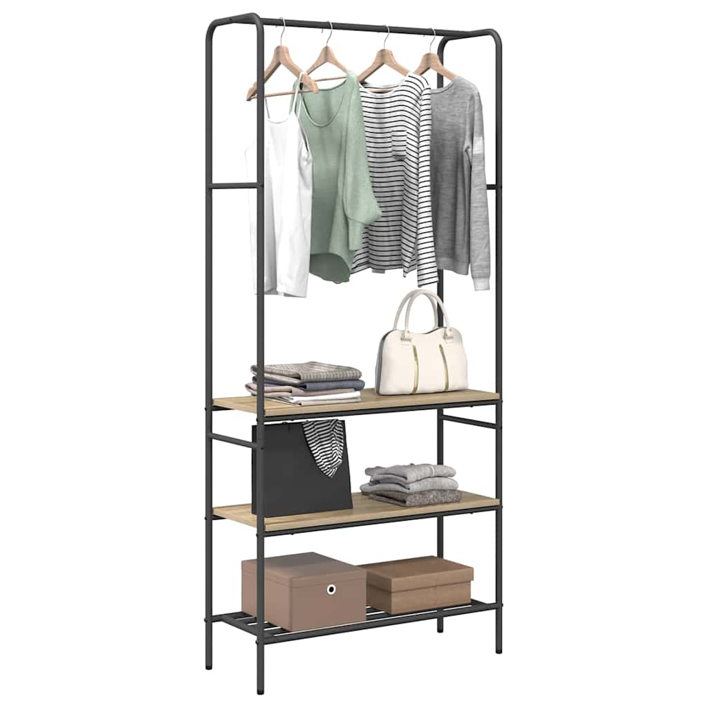 Portant à vêtements avec étagères Chêne sonoma 77 x 30 x 171 cm - XIOS
