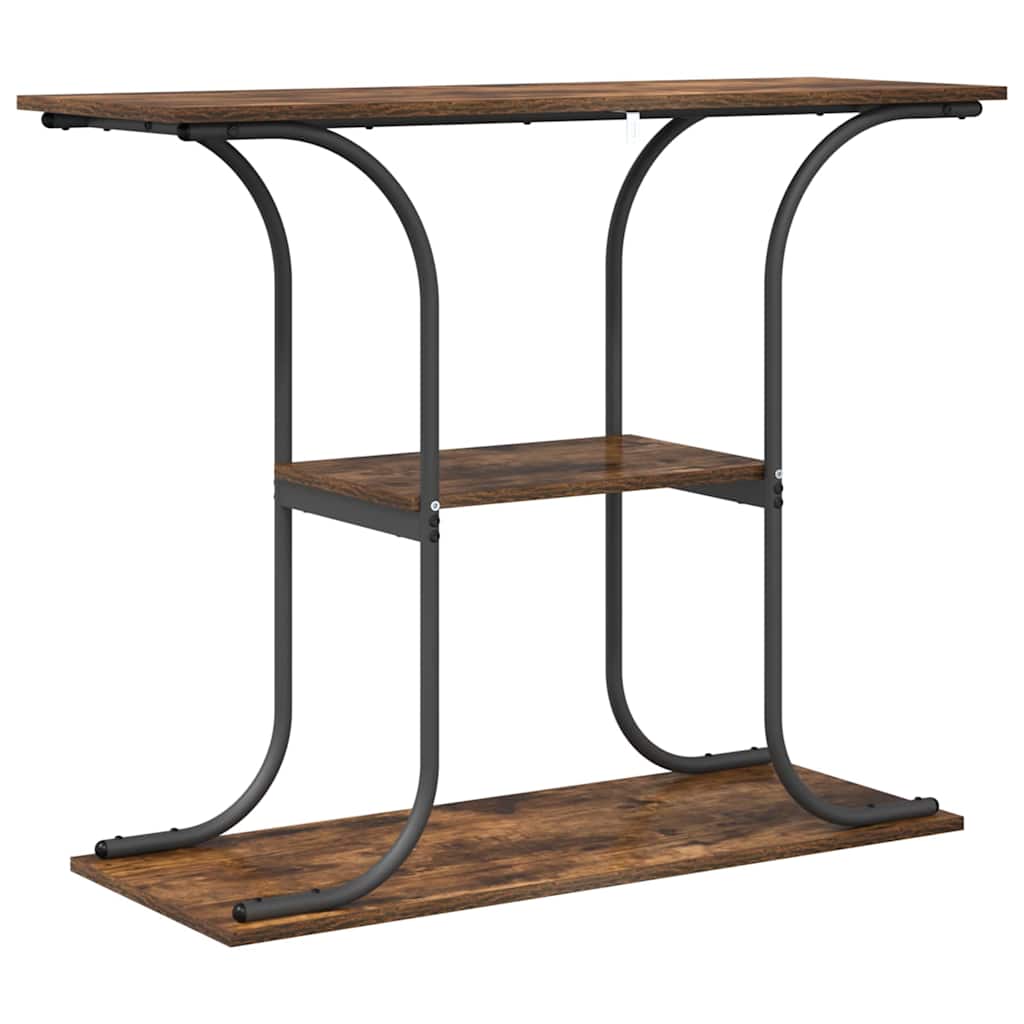 Table console Chêne fumé 101 x 35 x 80.5 cm Bois d'ingénierie - XIOS