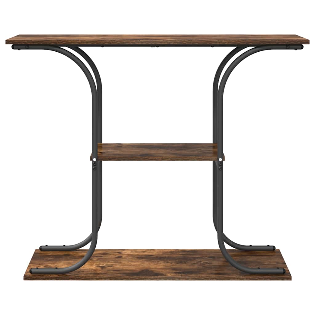 Table console Chêne fumé 101 x 35 x 80.5 cm Bois d'ingénierie - XIOS