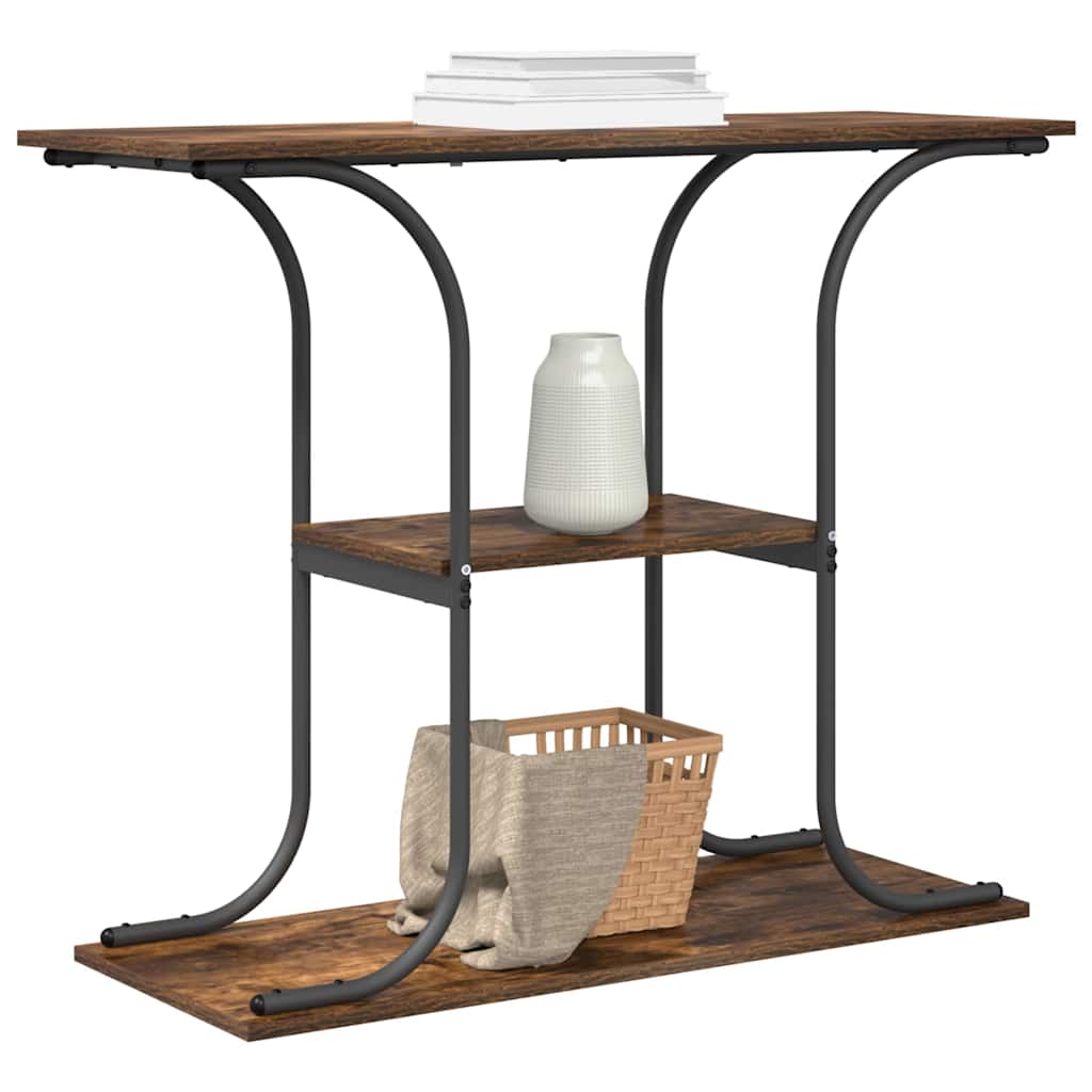 Table console Chêne fumé 101 x 35 x 80.5 cm Bois d'ingénierie - XIOS