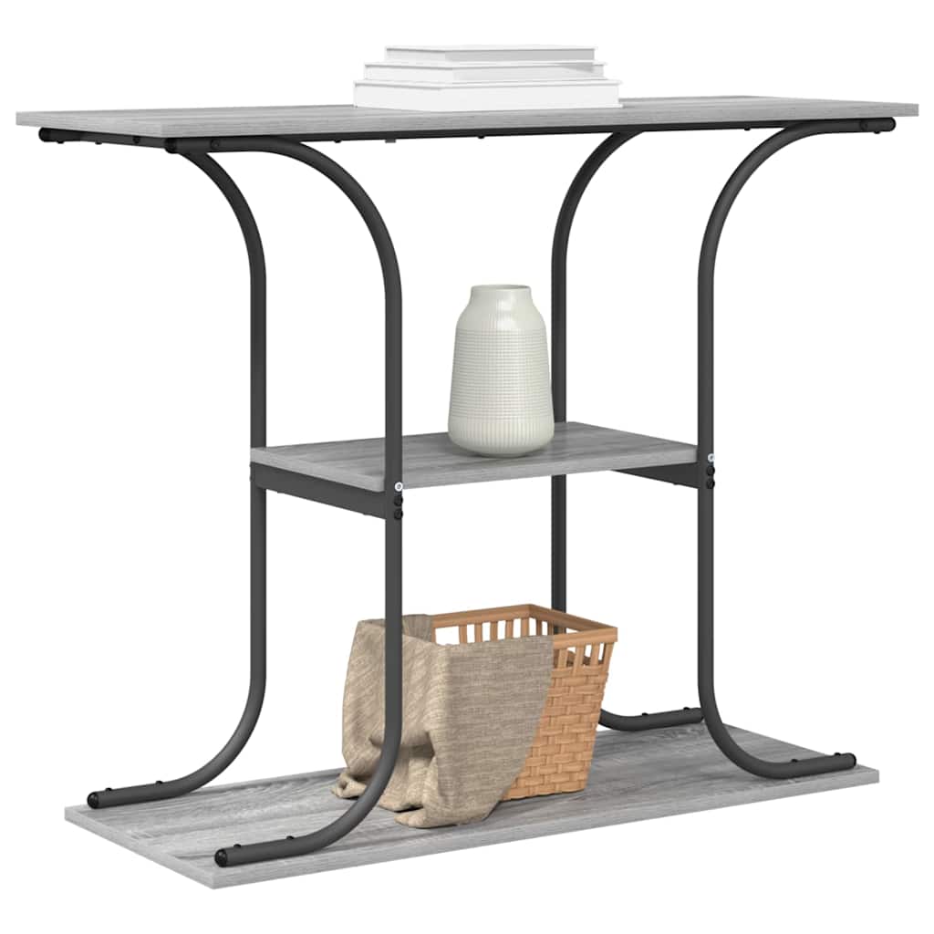 Table console Sonoma gris 101 x 35 x 80.5 cm Bois d'ingénierie - XIOS