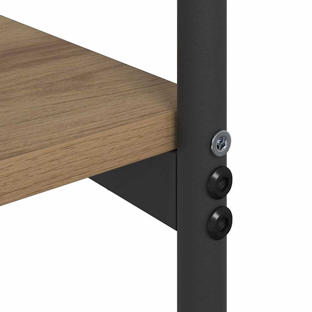 Table console avec étagère chêne artisanal 101 x 35 x 80.5 cm - XIOS