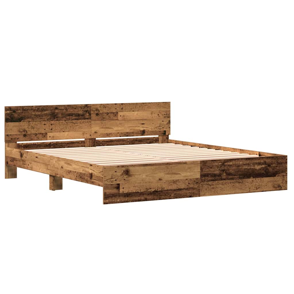 Cadre de lit Bois ancien 203 x 185 x 70 cm Bois d'ingénierie - XIOS