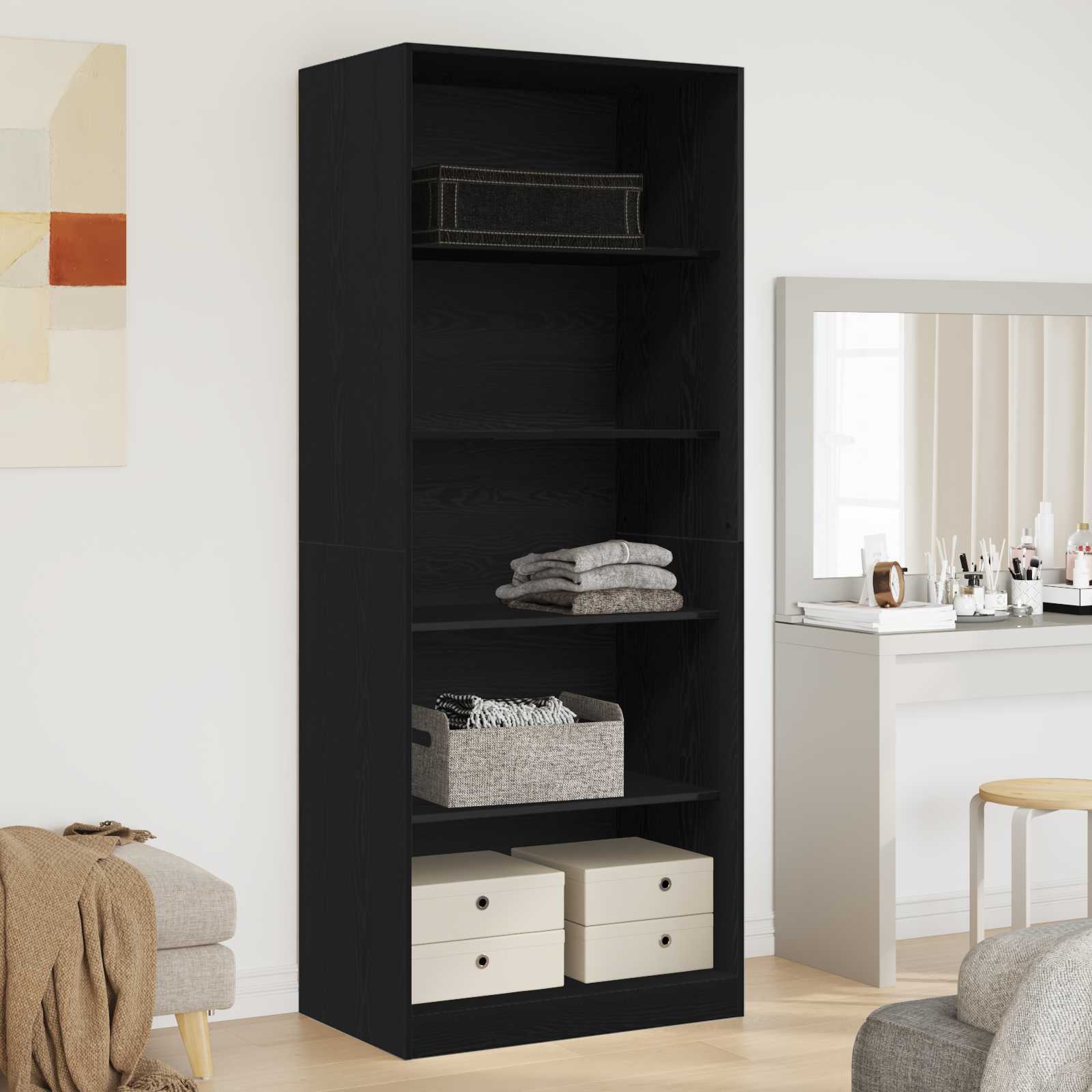 Armoire Chêne noir 80 x 50 x 200 cm Bois d'ingénierie - XIOS