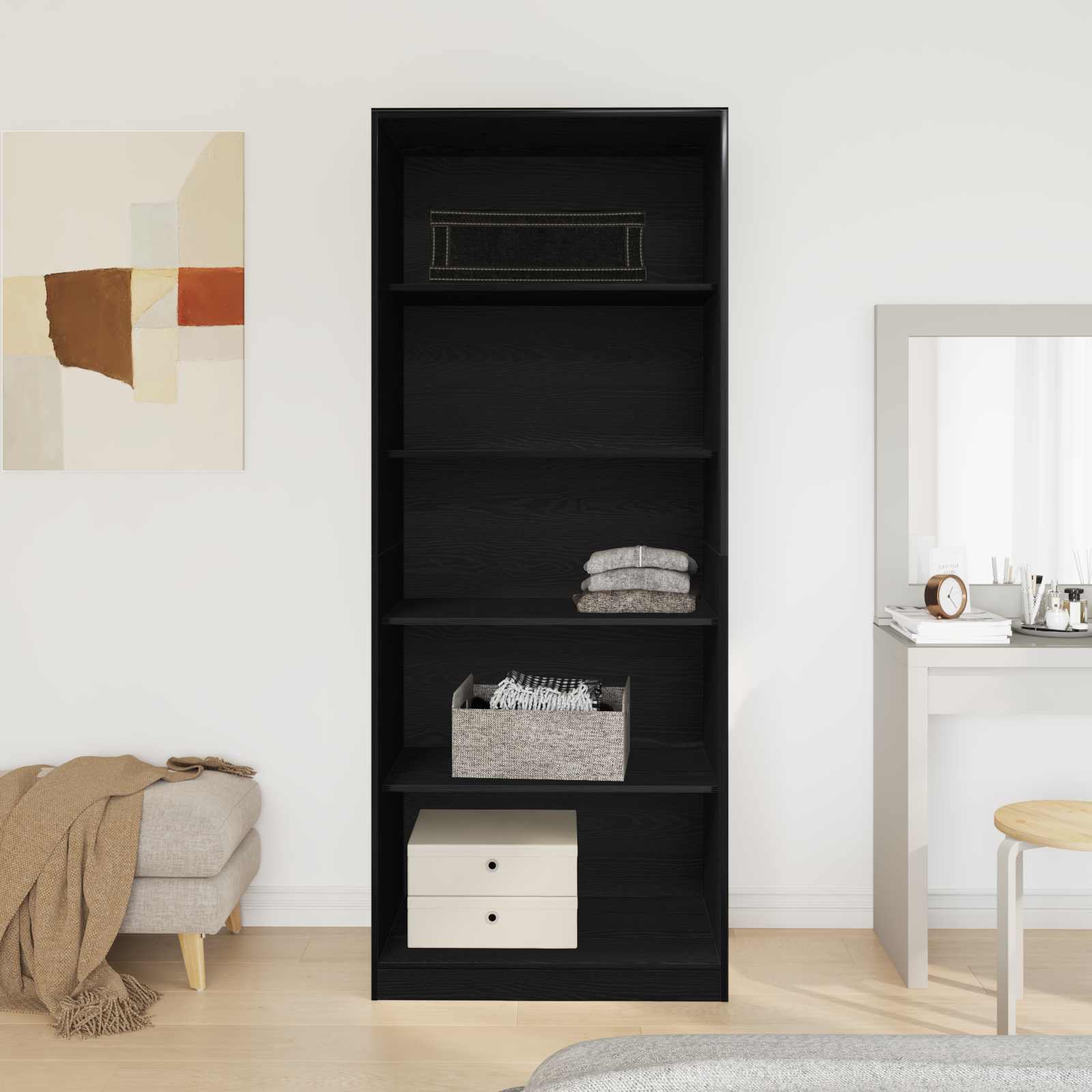 Armoire Chêne noir 80 x 50 x 200 cm Bois d'ingénierie - XIOS