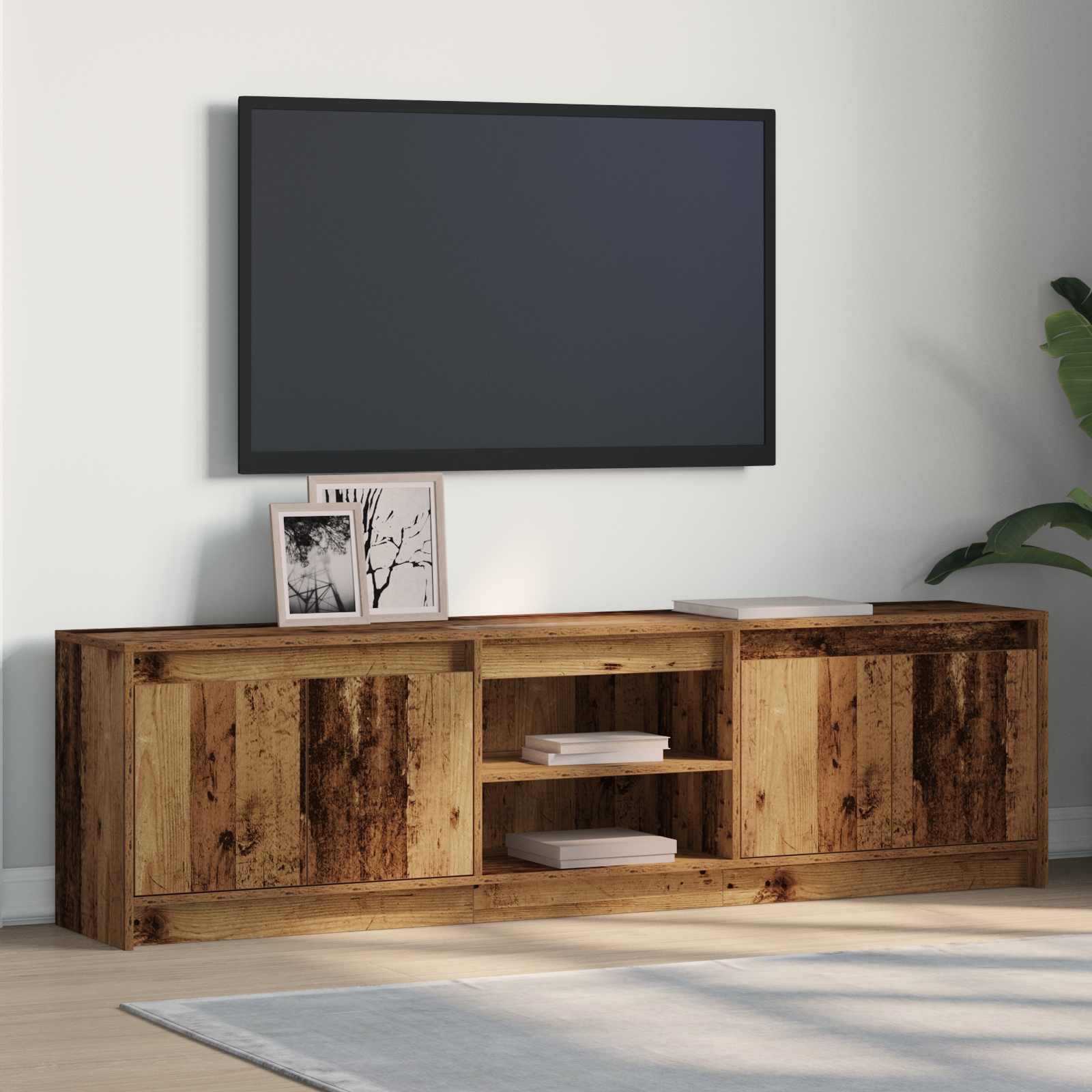 Unites TV 2 pcs Marron 180 x 34 x 50 cm Bois d'ingénierie - XIOS