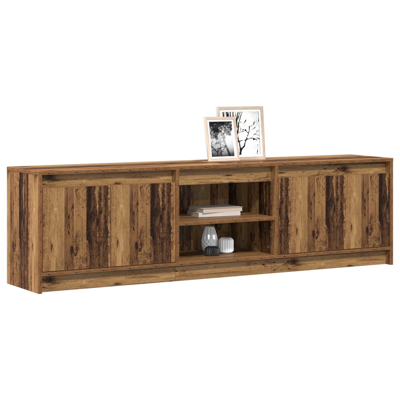 Unites TV 2 pcs Marron 180 x 34 x 50 cm Bois d'ingénierie - XIOS