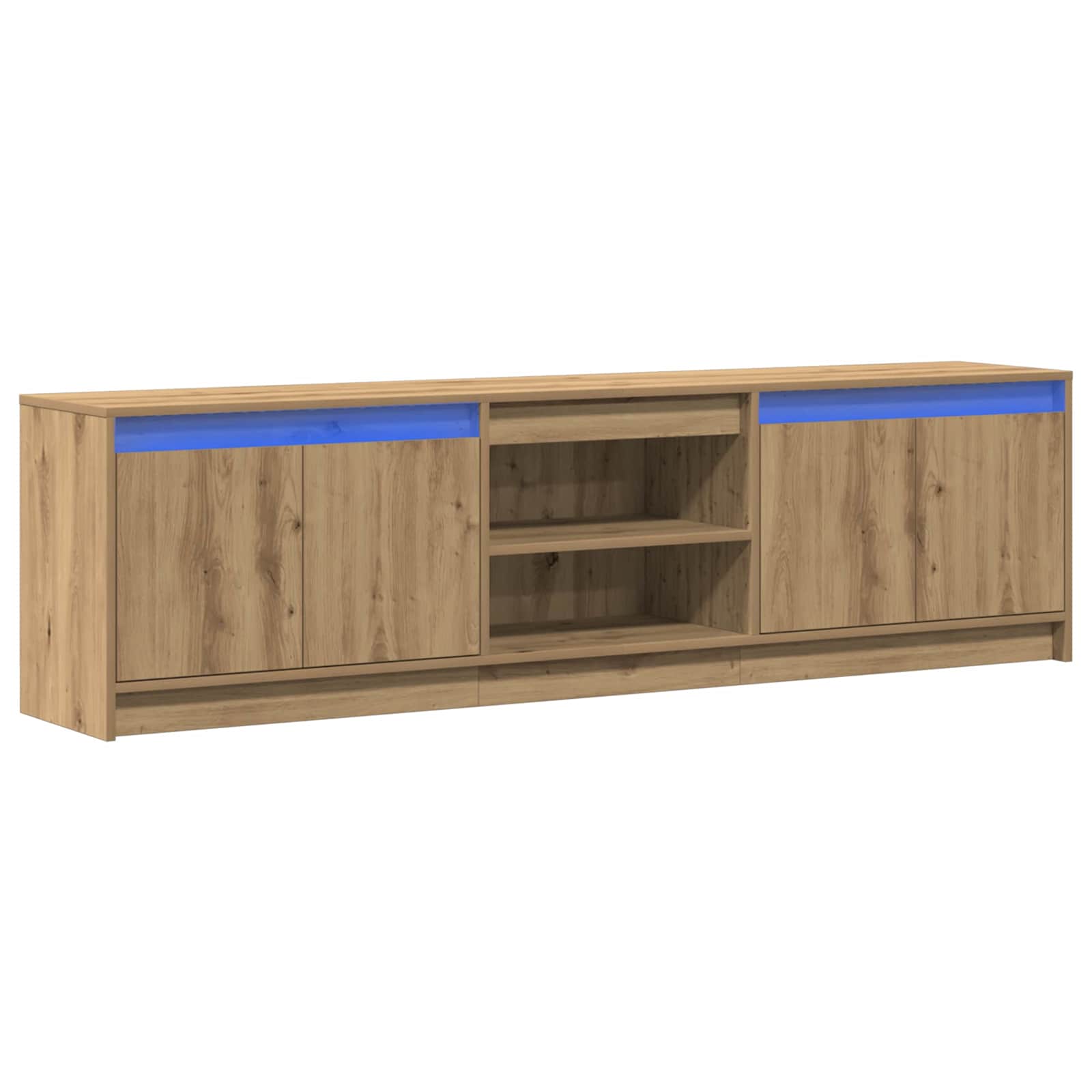 Unites TV 2 pcs Marron 180 x 34 x 50 cm Bois d'ingénierie - XIOS