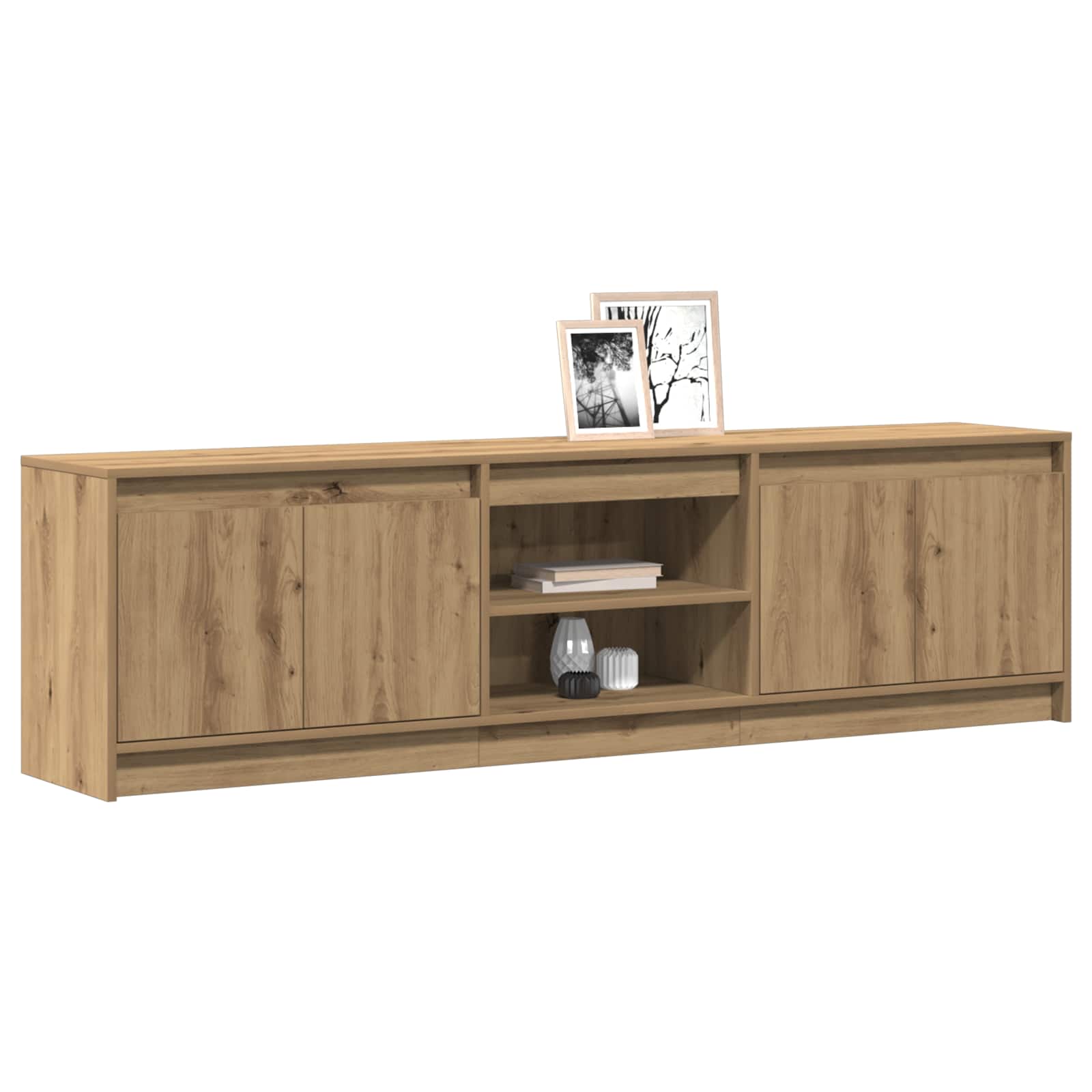 Unites TV 2 pcs Marron 180 x 34 x 50 cm Bois d'ingénierie - XIOS