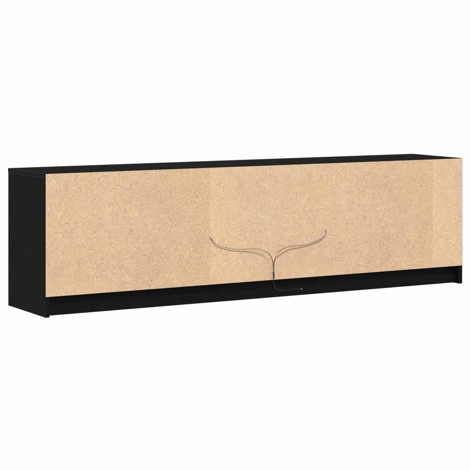 Unites TV 2 pcs Noir 180 x 34 x 50 cm Bois d'ingénierie - XIOS