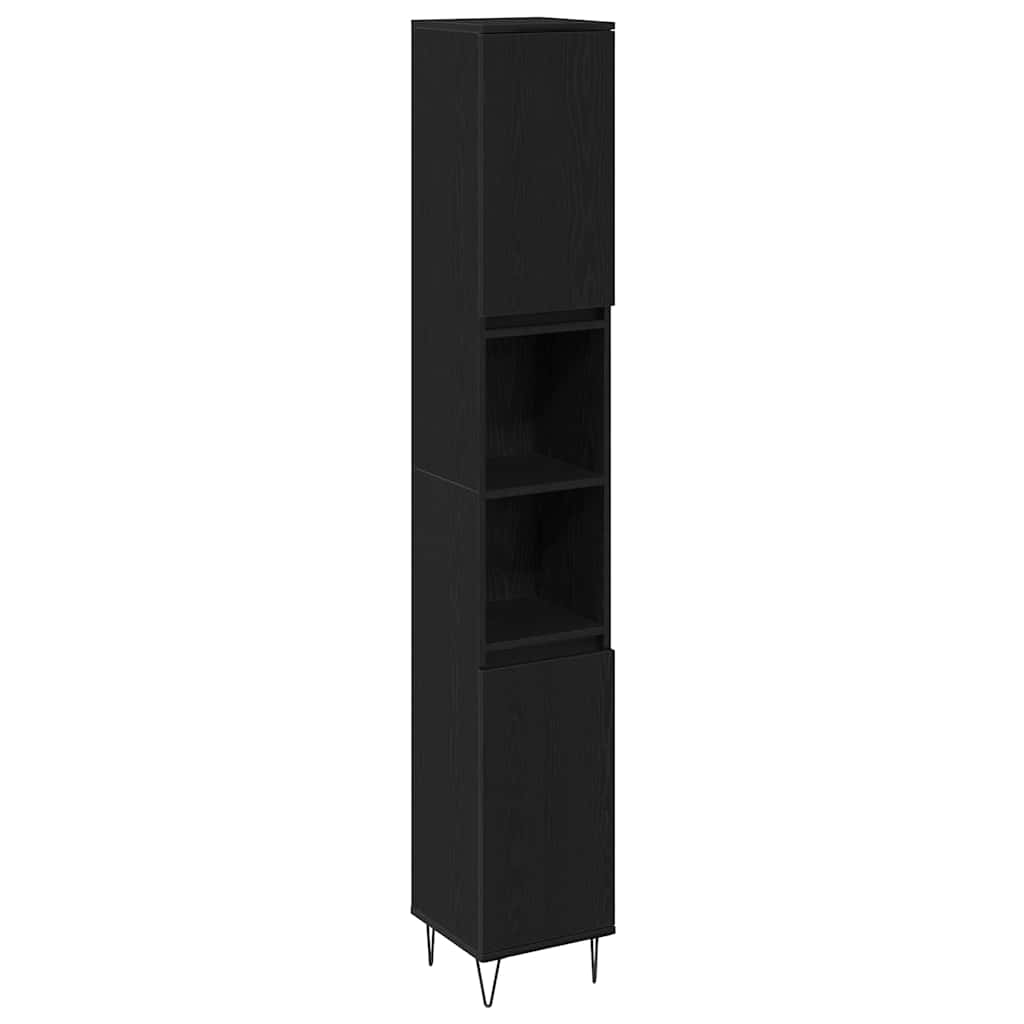 Ensemble de mobilier de salle de bain 3 pc Chêne noir