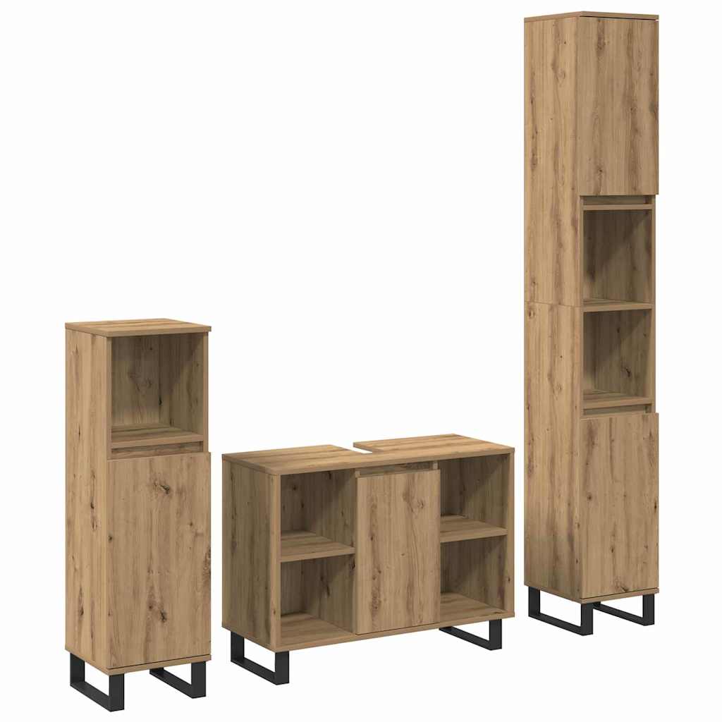 Ensemble de mobilier de salle de bain 3 pc Marron - XIOS