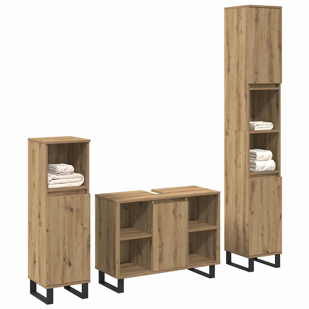 Ensemble de mobilier de salle de bain 3 pc Marron - XIOS