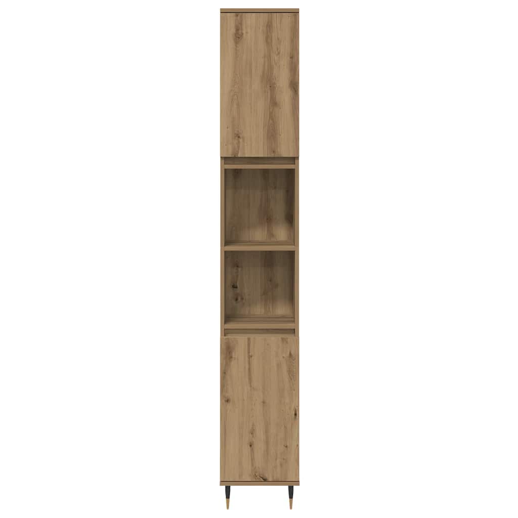 Ensemble de mobilier de salle de bain 3 pc Chêne artisanal