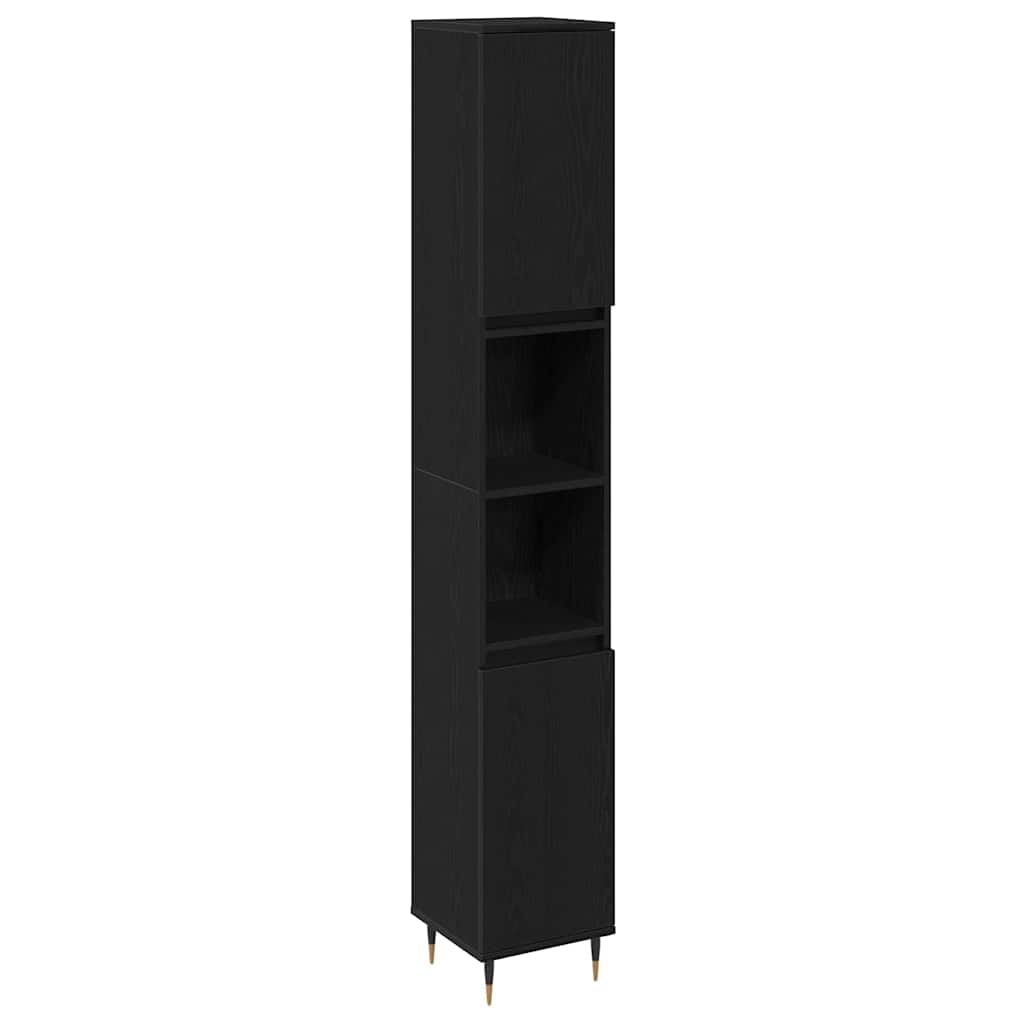 Ensemble de mobilier de salle de bain 3 pc Chêne noir