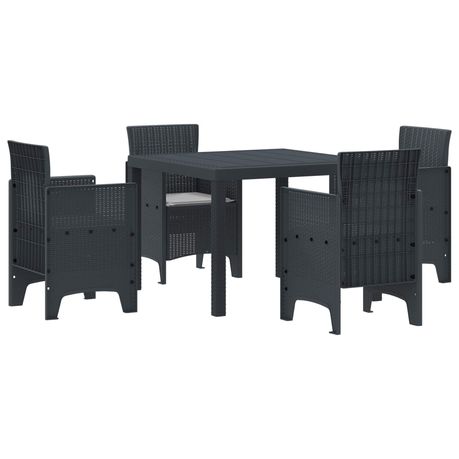 Ensemble de salle à manger pour jardin 5 pcs Anthracite - XIOS