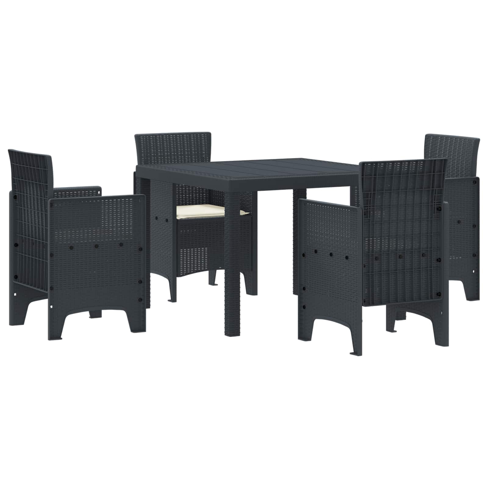 Ensemble de salle à manger pour jardin 5 pcs Anthracite - XIOS