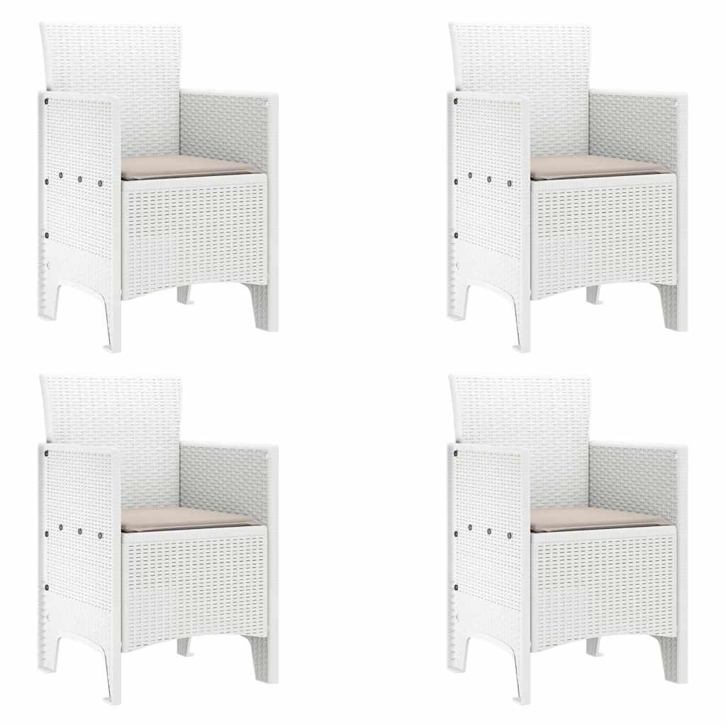 Ensemble de salle à manger pour jardin 5 pc Blanc Polypropylène - XIOS